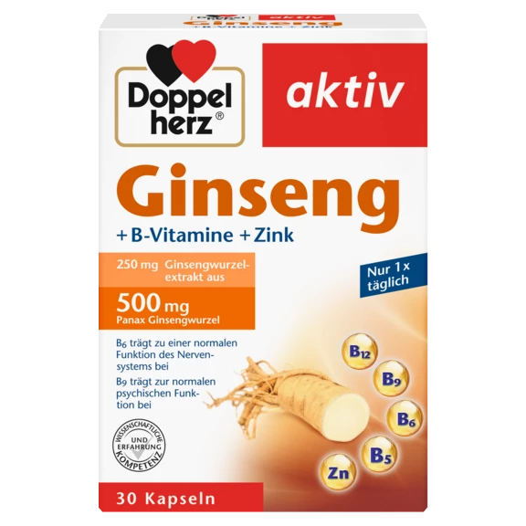 Stres și oboseală Ginseng Vedere frontală