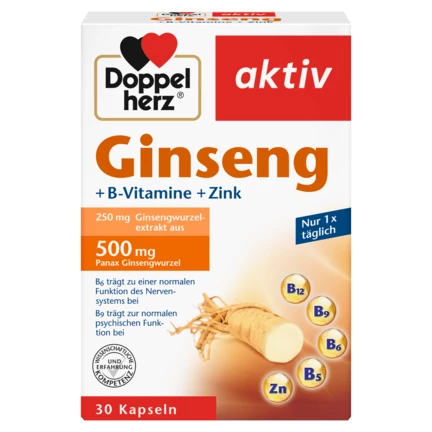 Stres și oboseală Ginseng Vedere frontală