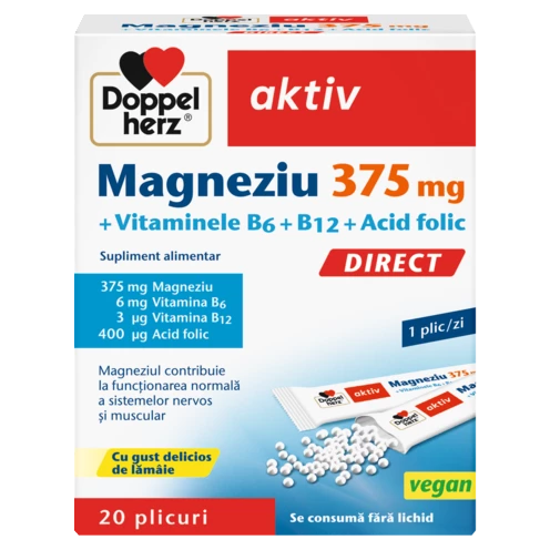 Doppelherz aktiv Magneziu 375  Vedere frontală