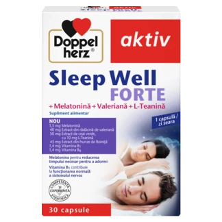 Illustration of the product packaging Doppelherz aktiv Sleep Well FORTE front view