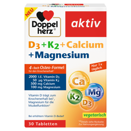 D3 + K2 + Calciu + Magneziu