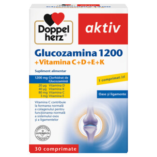 Illustration of the product packaging Doppelherz aktiv Glucozamină 1200 front view