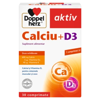 Illustration of the product packaging Doppelherz aktiv Calciu + D3 front view