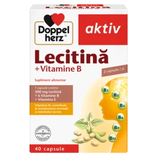 Illustration of the product packaging Doppelherz aktiv Lecitină + Vitamine B front view