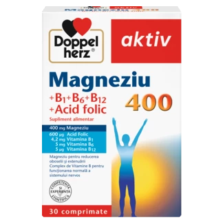 Illustration of the product packaging Doppelherz aktiv Magneziu 400 front view