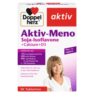 Illustration of the product packaging Doppelherz aktiv Aktiv Meno Soia-Isoflavone front view