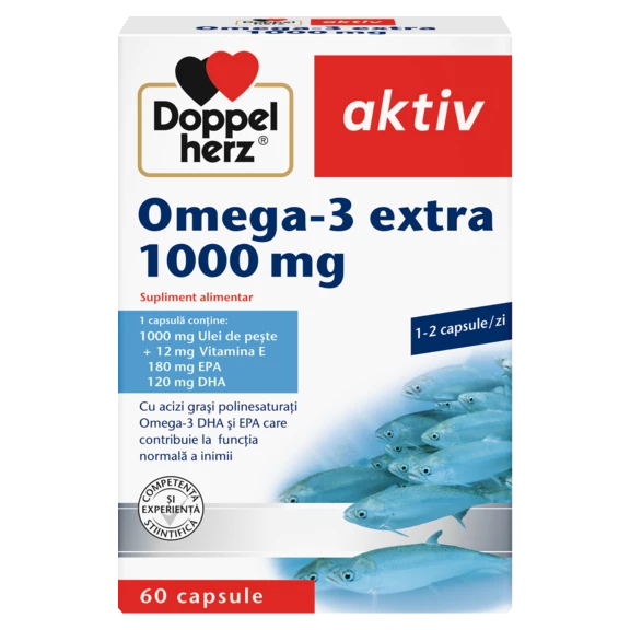 Doppelherz aktiv Omega-3 Extra 1000 mg Vedere frontală