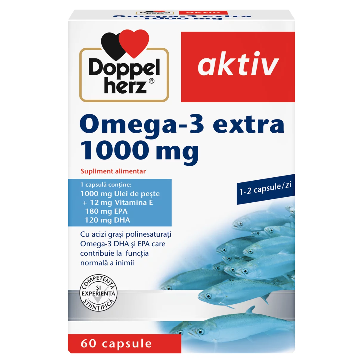 Doppelherz aktiv Omega-3 Extra 1000 mg Vedere frontală