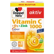 Doppelherz aktiv Vitamina C 1000 + D3 + Zinc DEPOT Vedere frontală