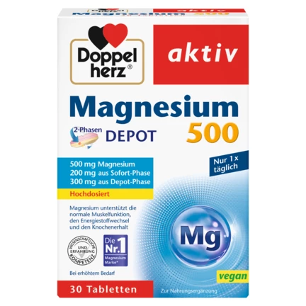 Doppelherz aktiv Magneziu 500 Vedere frontală