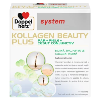 Illustration of the product packaging Doppelherz system KOLLAGEN BEAUTY PLUS front view