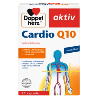 Illustration of the product packaging Doppelherz aktiv Cardio Q10 front view