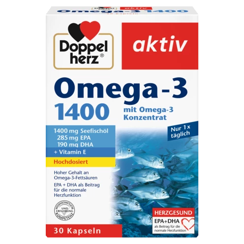 Doppelherz aktiv Omega-3 1400 mg Vedere frontală