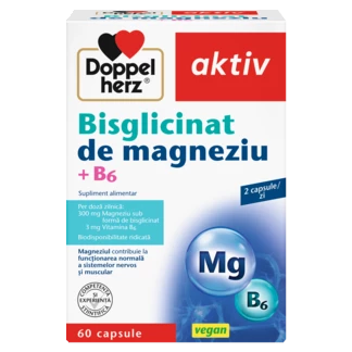 Illustration of the product packaging Doppelherz aktiv Bisglicinat de magneziu front view