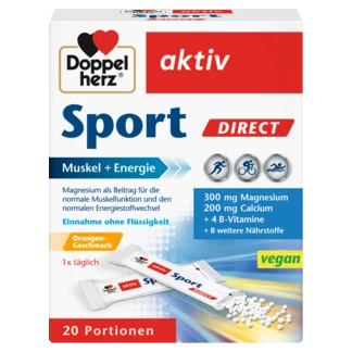 Illustration of the product packaging Doppelherz aktiv Sport DIRECT front view