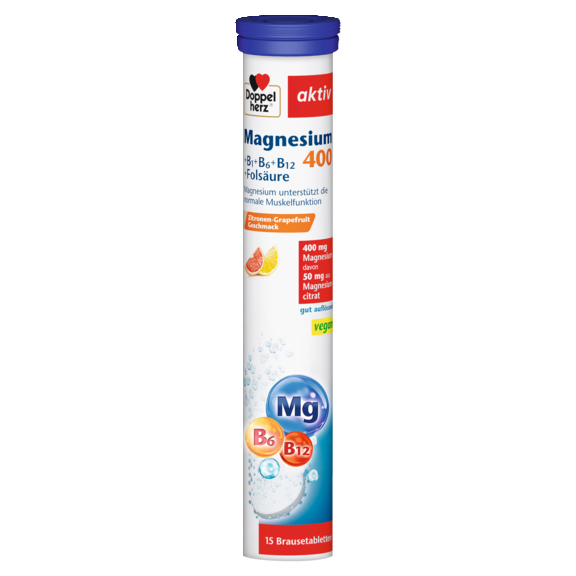 Magneziu 400 + B1 + B6 + B12 + Acid Folic Efervescent