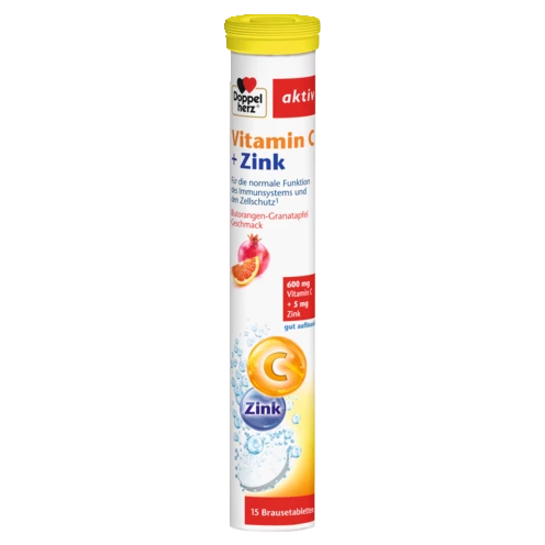 Doppelherz aktiv Vitamina C + Zinc Vedere frontală