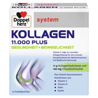 Illustration of the product packaging Doppelherz system KOLLAGEN 11.000 PLUS front view