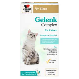 Illustration of the product packaging Doppelherz für Tiere COMPLEX ARTICULAȚII PENTRU PISICI front view