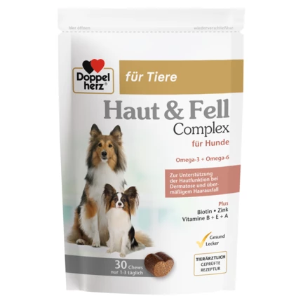 Doppelherz für Tiere COMPLEX PIELE ȘI BLANĂ PENTRU CÂINI Vedere frontală