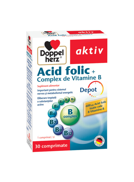 Doppelherz Aktiv Complex De Vitamina B + Acid Folic | Doppelherz