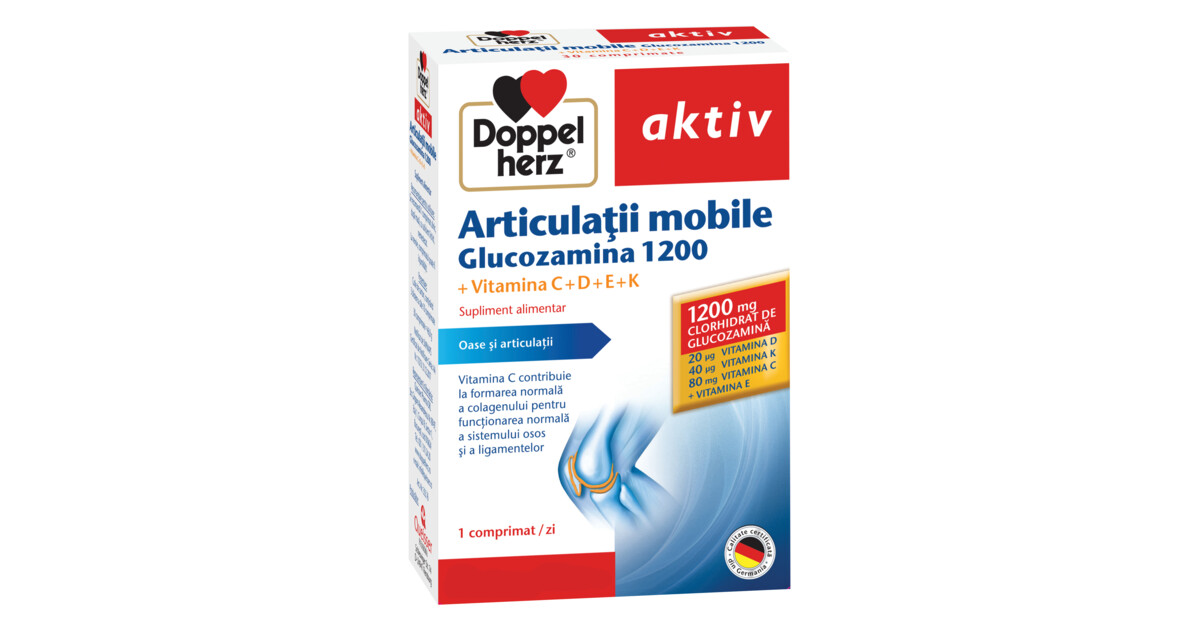 Doppelherz Articulatii Mobile Glucozamin mg, Queisser Pharma, 30cpr | banatul-turistic.ro